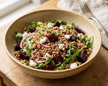 Italienischer Farro-Salat | Mit gerösteter Roter Bete