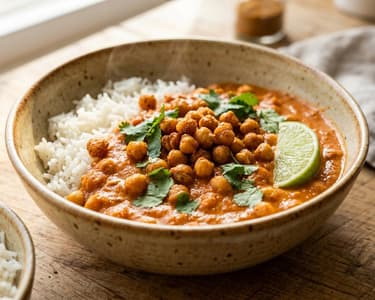 Crispy Oven-Baked Chickpea Curry | Creamy & Aromatic