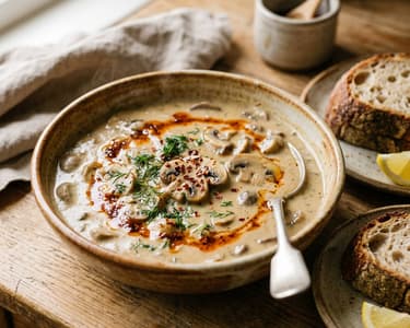 Sütlü Mantar Çorbası | Türkische Pilzsuppe