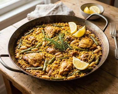 Paella Valenciana | Spanische Hähnchen-Reispfanne