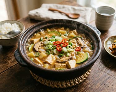 Doenjang-Jjigae mit Tofu | Herzhafter koreanischer Eintopf