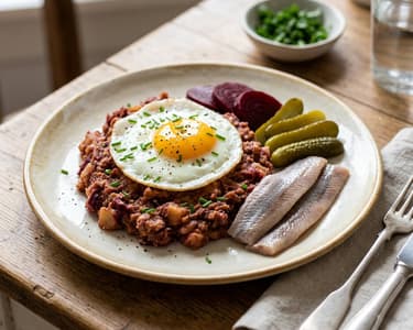 Hamburg-Style Labskaus | Traditional Dish with Fried Egg