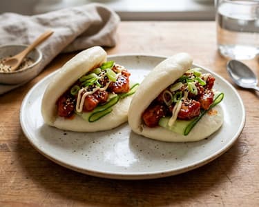 Korean Chicken Bao Buns | Fluffig & würzig glasiert