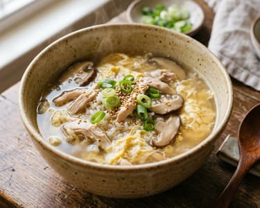 Tori Zosui | Japanische Hühner-Reissuppe mit Ei