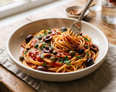 Spaghetti alla Puttanesca | Aromatisch & Pikant