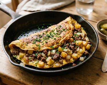 Hearty Farmer's Omelette with Minced Meat | In 20 Minutes