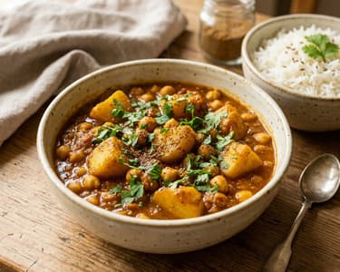 Indian Aloo Chana | Potato & Chickpea Curry