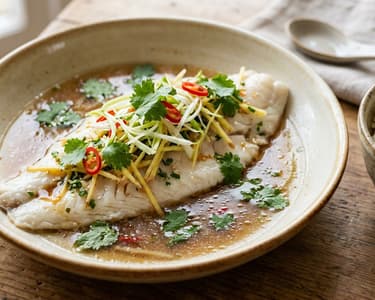 Pla Neung See Ew | Gedämpfter Thai-Fisch mit Sojasauce