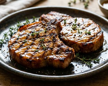 Grilled BBQ Kassler Steaks | Juicy with Apple-Mustard Glaze