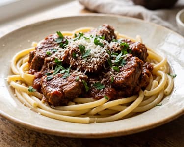 Greek Pastitsada | Corfu Classic with Pasta
