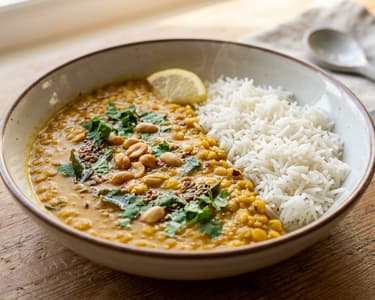 Indisches Gujarati Dal | Süß-saures Linsen-Curry
