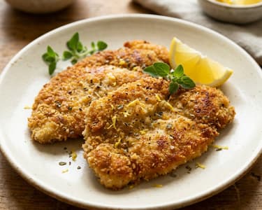 Greek Lemon Chicken Schnitzel | In 20 Minutes