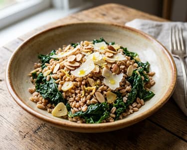 Tuscan Farro Salad with Kale | Autumn Delight