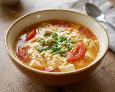 Chinesische Tomaten-Tofu-Suppe | Wohltuend & Samtig