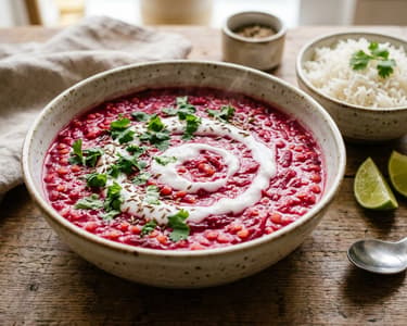 Indian Beetroot Lentil Dal | Creamy & Warming
