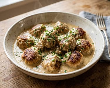 Franconian Meatballs in Creamy Horseradish Sauce | Quick & Hearty