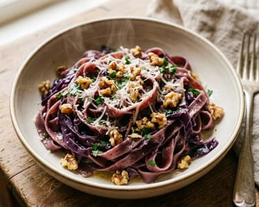 Tagliatelle with Braised Red Cabbage | Fine Autumn Pasta