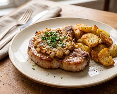 Pork Chops Strindberg | Savory Mustard-Onion Crust