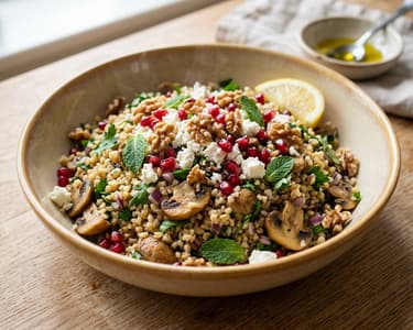 Mantarlı Bulgur | Warm Turkish Mushroom Bulgur Salad
