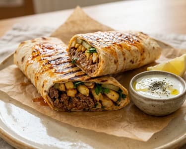 Hatay Usulü Soslu Dürüm | Crispy Toasted Kebab Wrap