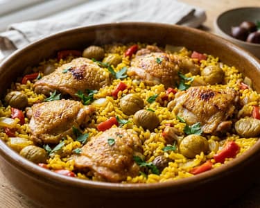 Spanish Chicken and Chestnut Rice Pot | Savory One-Pot