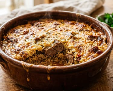 Balkan Tavë Kosi | Tender Lamb with Yogurt Crust