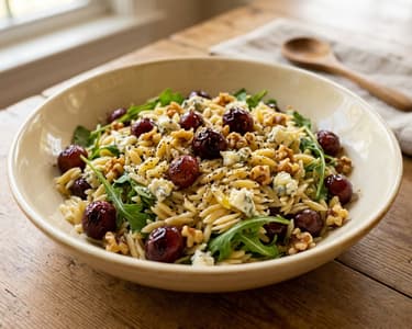Italienischer Orzo-Salat | Mit Balsamico-Trauben