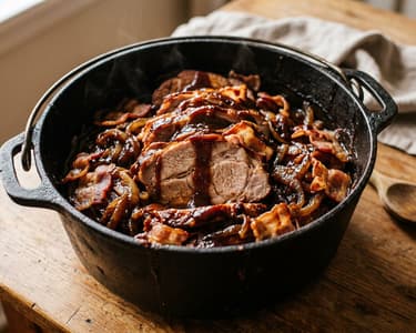 BBQ-Schichtfleisch aus dem Dutch Oven | Saftig & rauchig