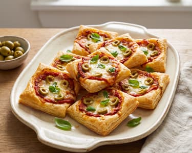 Mini Puff Pastry Pizzas