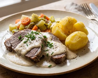 Fränkisches Krenfleisch | Zartes Siedfleisch in Meerrettichsauce