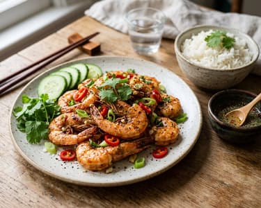 Tôm Rang Muối Ớt | Vietnamesische Salz-Chili-Garnelen