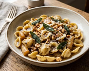 Orecchiette mit geschmorten Schwarzwurzeln & Salbeibutter