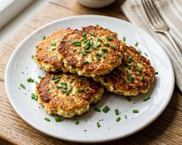 Knusprige Hüttenkäse-Taler | Goldbraun mit Schnittlauch