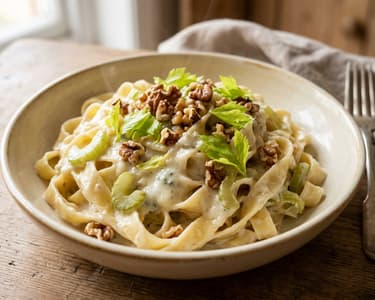 Tagliatelle mit Sellerie & Gorgonzola | In 20 Minuten