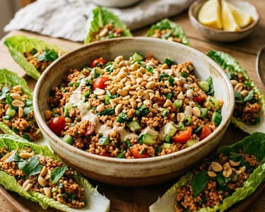 Türkischer Batırık Salat | Bulgursalat mit Tahin & Erdnuss