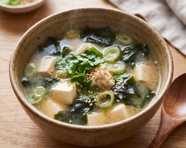 Miso Wakame Soup with Tofu