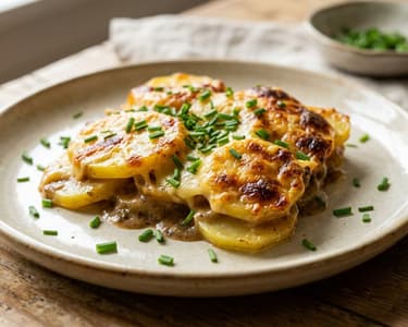 Bayerischer Bier-Kartoffelauflauf | Würziger Ofengenuss