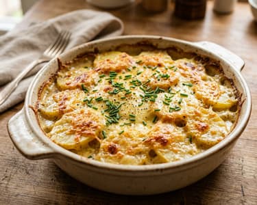 Deutscher Kartoffel-Senf-Auflauf | Würzig überbacken