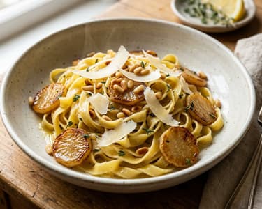Tagliatelle mit karamellisierten Mairübchen | In 20 Minuten