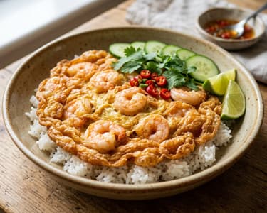Kai Jeow Goong | Knuspriges Thai-Garnelen-Omelett