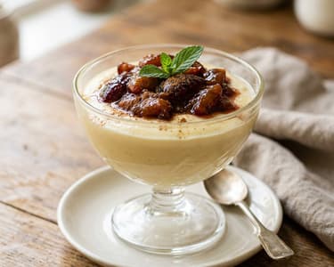 Bayerische Creme mit Zwetschgenröster | Samtig & Herbstlich