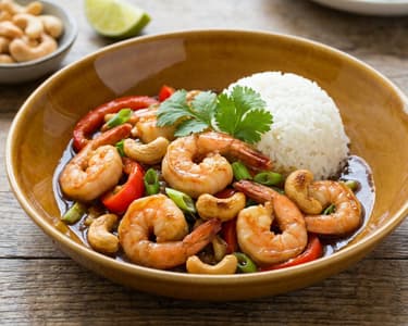 Goong Pad Med Mamuang | Knackige Thai-Wok-Garnelen