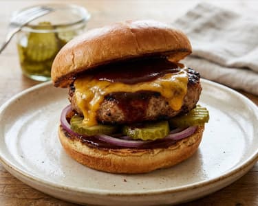 BBQ-Pork-Burger | Saftig & Rauchig mit Cheddar