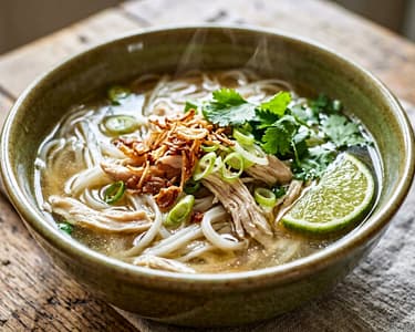 Khao Piak Sen | Laotian Chicken Noodle Soup