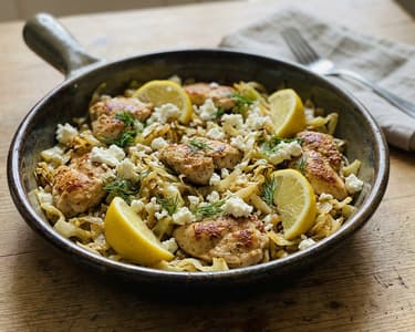 Griechische Hähnchen-Spitzkohl-Pfanne | In 20 Minuten