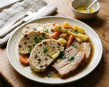 Dithmarscher Mehlbeutel mit Schweinefleisch | Traditions-Eintopf
