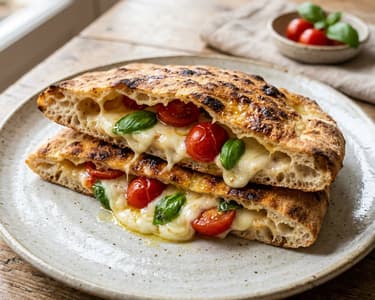 Puccia Salentina mit Käse | Außen kross & herrlich cremig