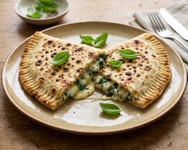 Crescione Romagnolo | Knusprig mit Mozzarella & Spinat