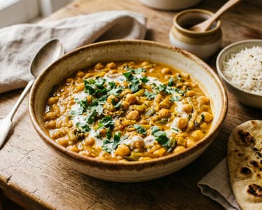 Indisches Kichererbsen-Lauch-Curry | Cremig & Vegan