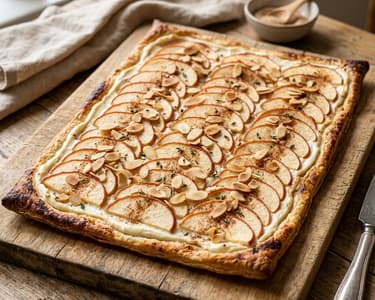 Badischer Apfel-Flammkuchen | Knusprig & Zimtsüß